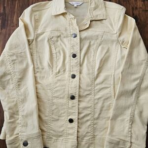 Northern Reflections Women's Butter Yellow Denim Jacket Size Small